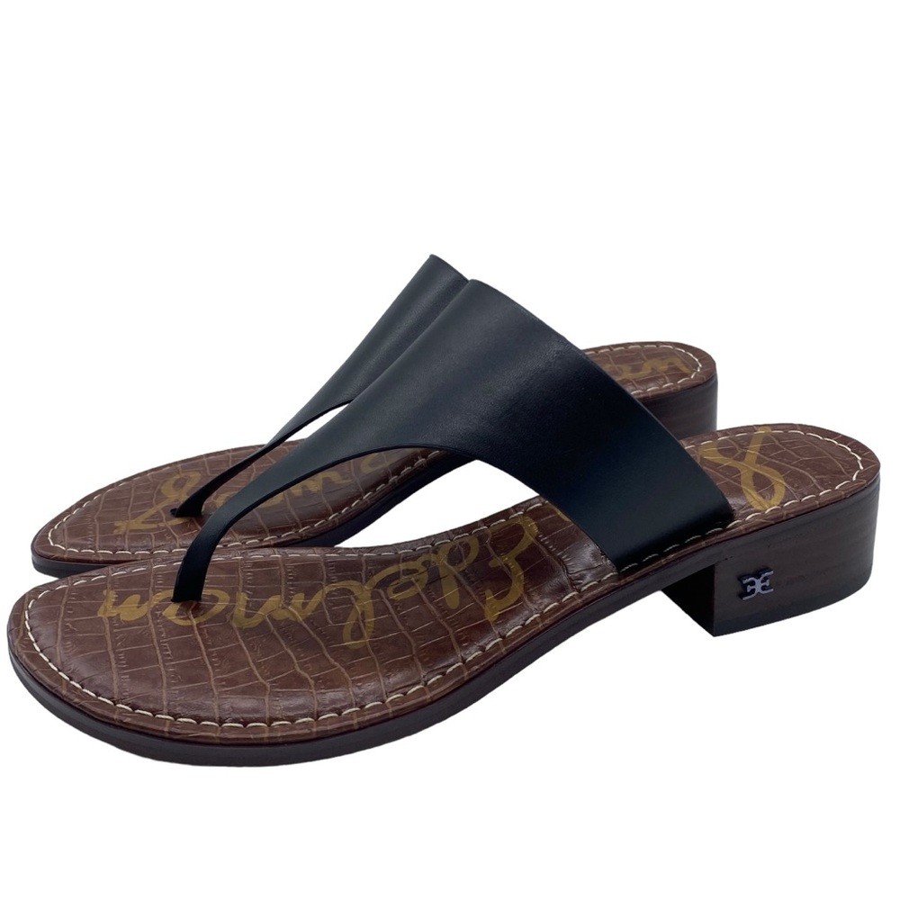 Sam Edelman Black Sandals with Cork Footbed - Picture 2 of 15